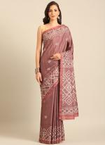 Cotton Pink Daily Wear Printed Saree